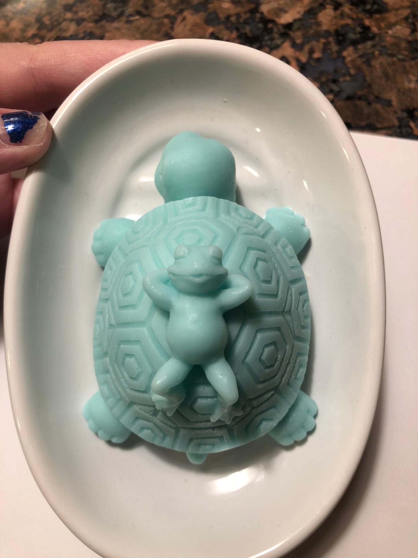 Turtle Giving His Frog Friend A Ride Soap