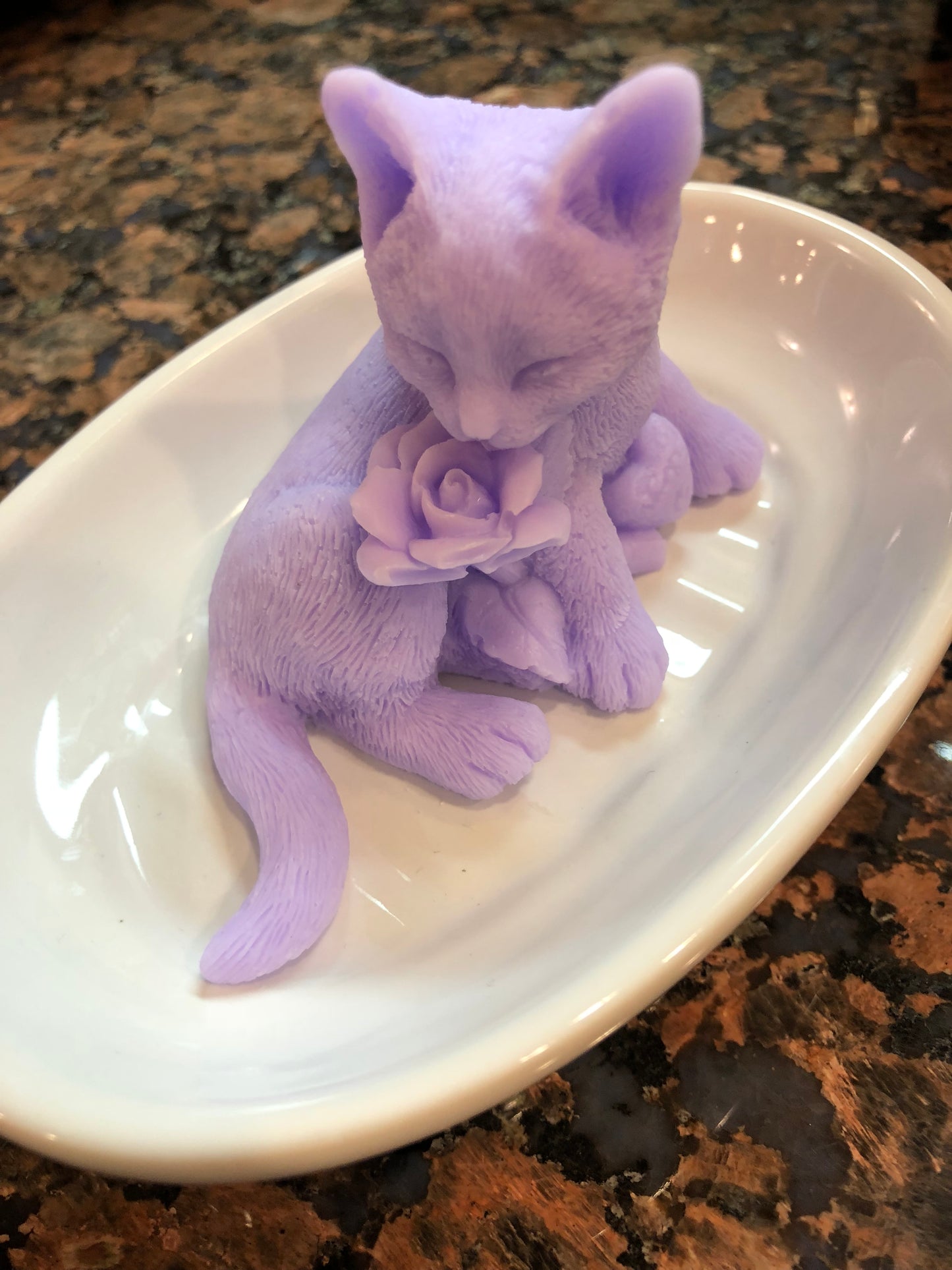Kitty With A Rose Soap