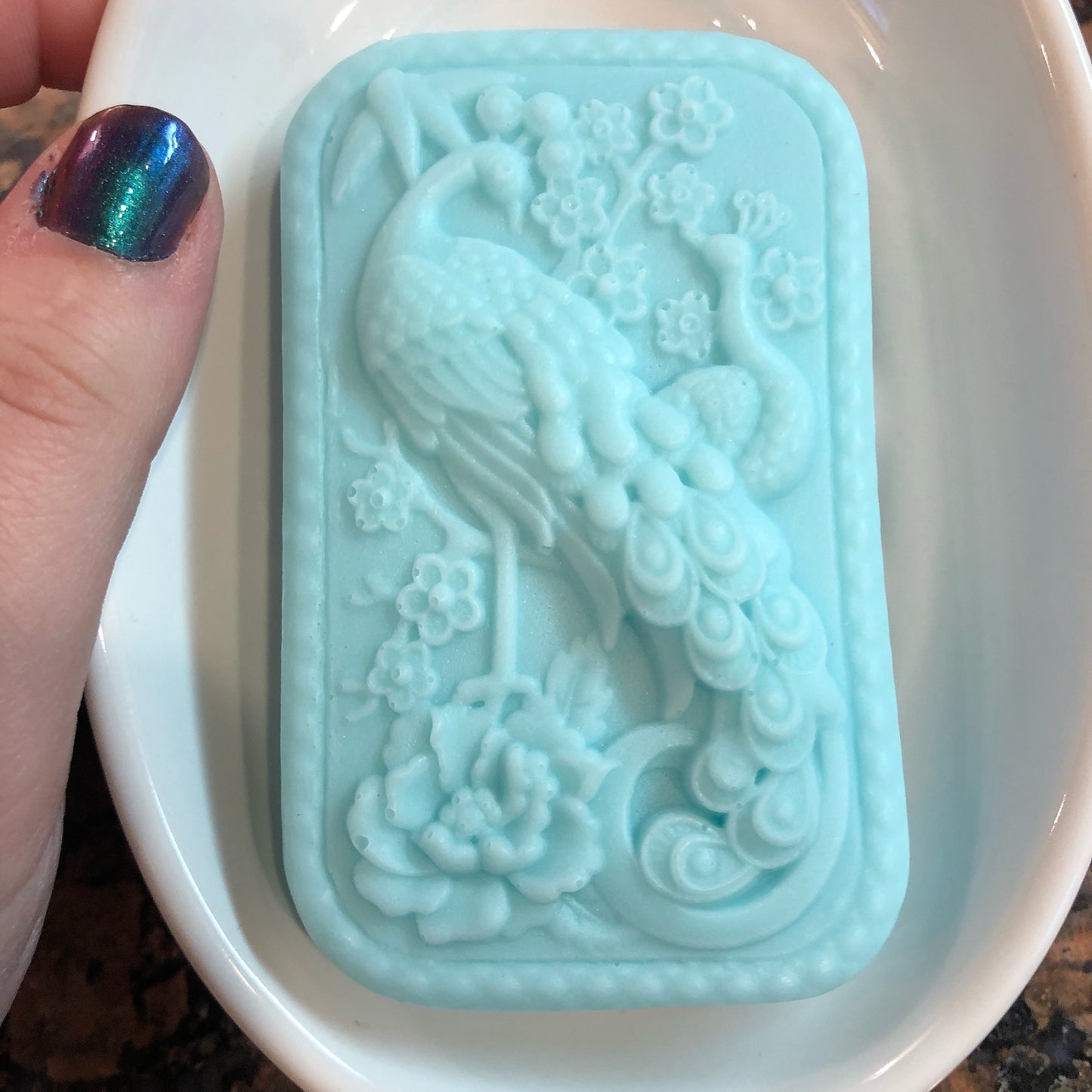 Rectangular Peacock Soap