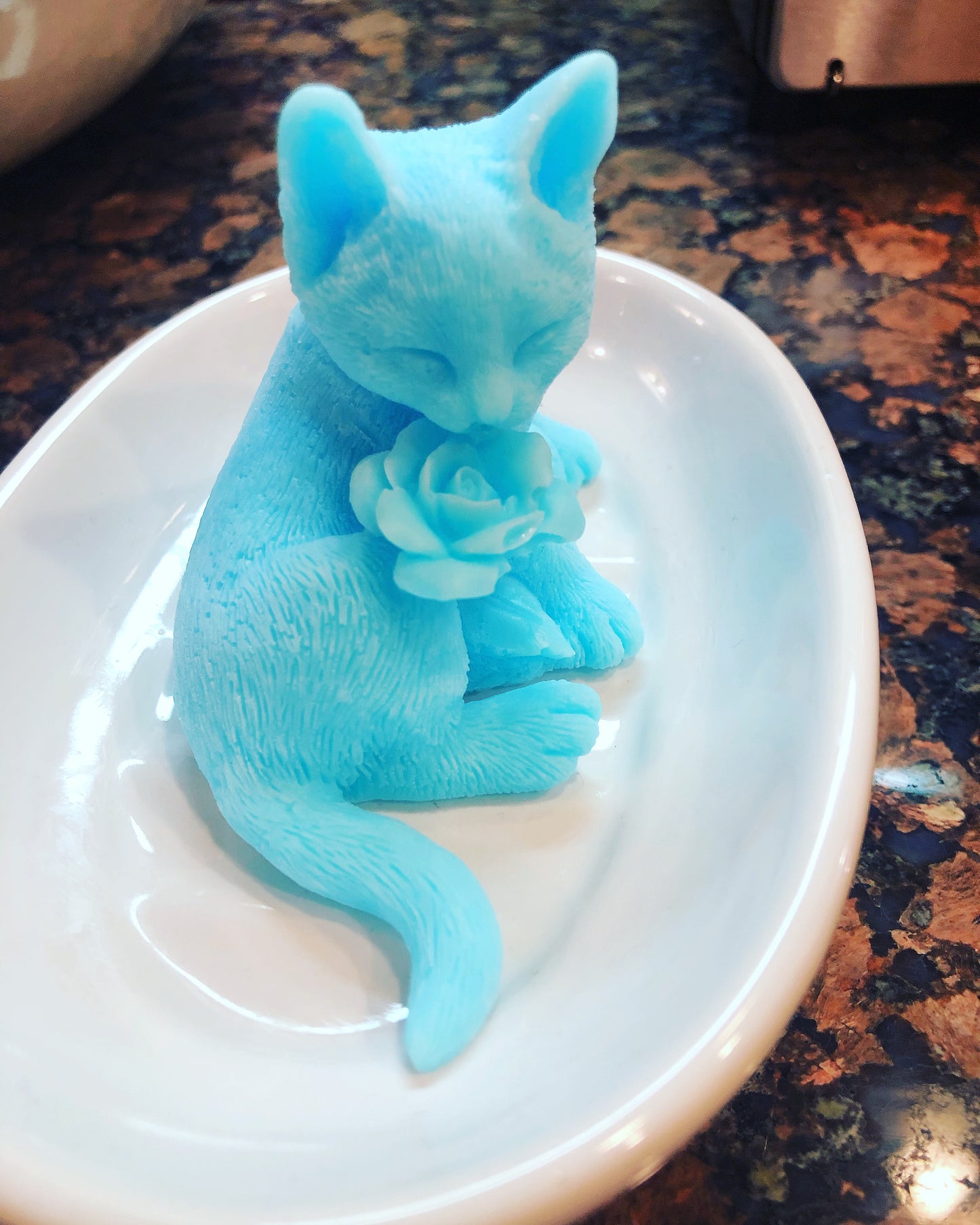 Kitty With A Rose Soap
