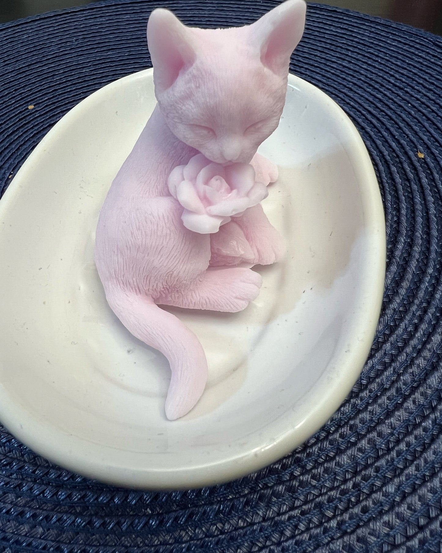 Kitty With A Rose Soap
