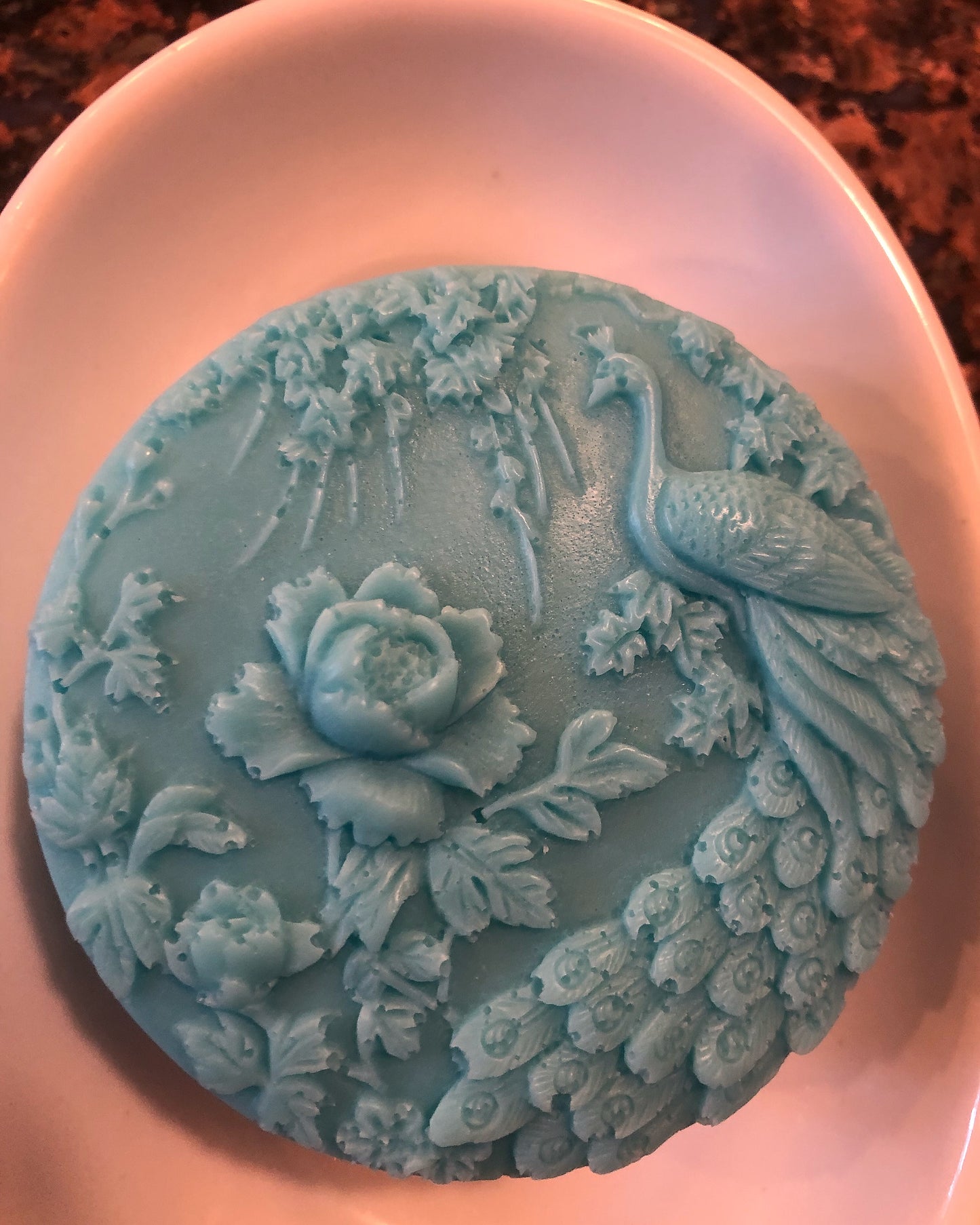 Round Peacock Soap