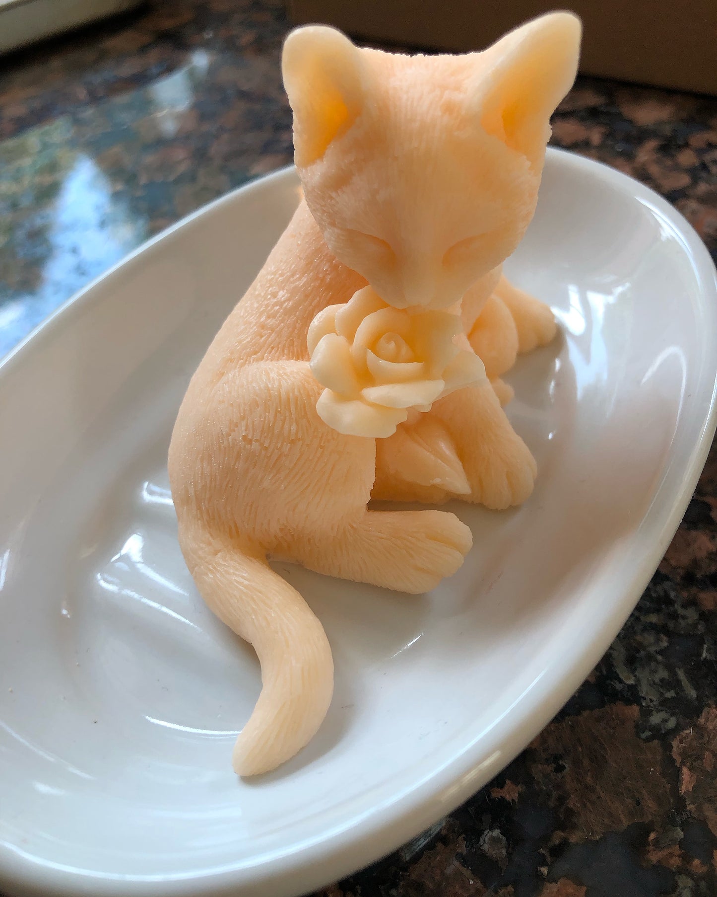 Kitty With A Rose Soap