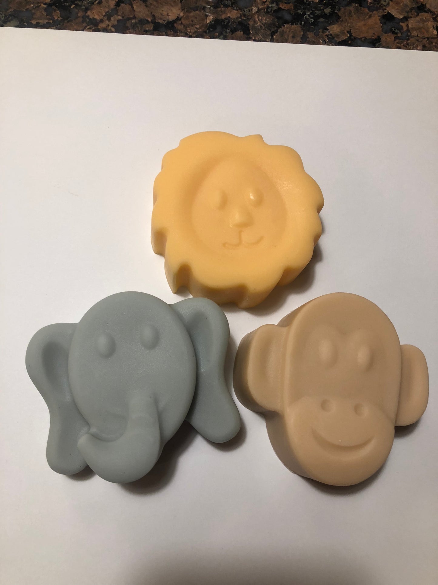 Animal Soap Trio (Elephant, Monkey, Lion)