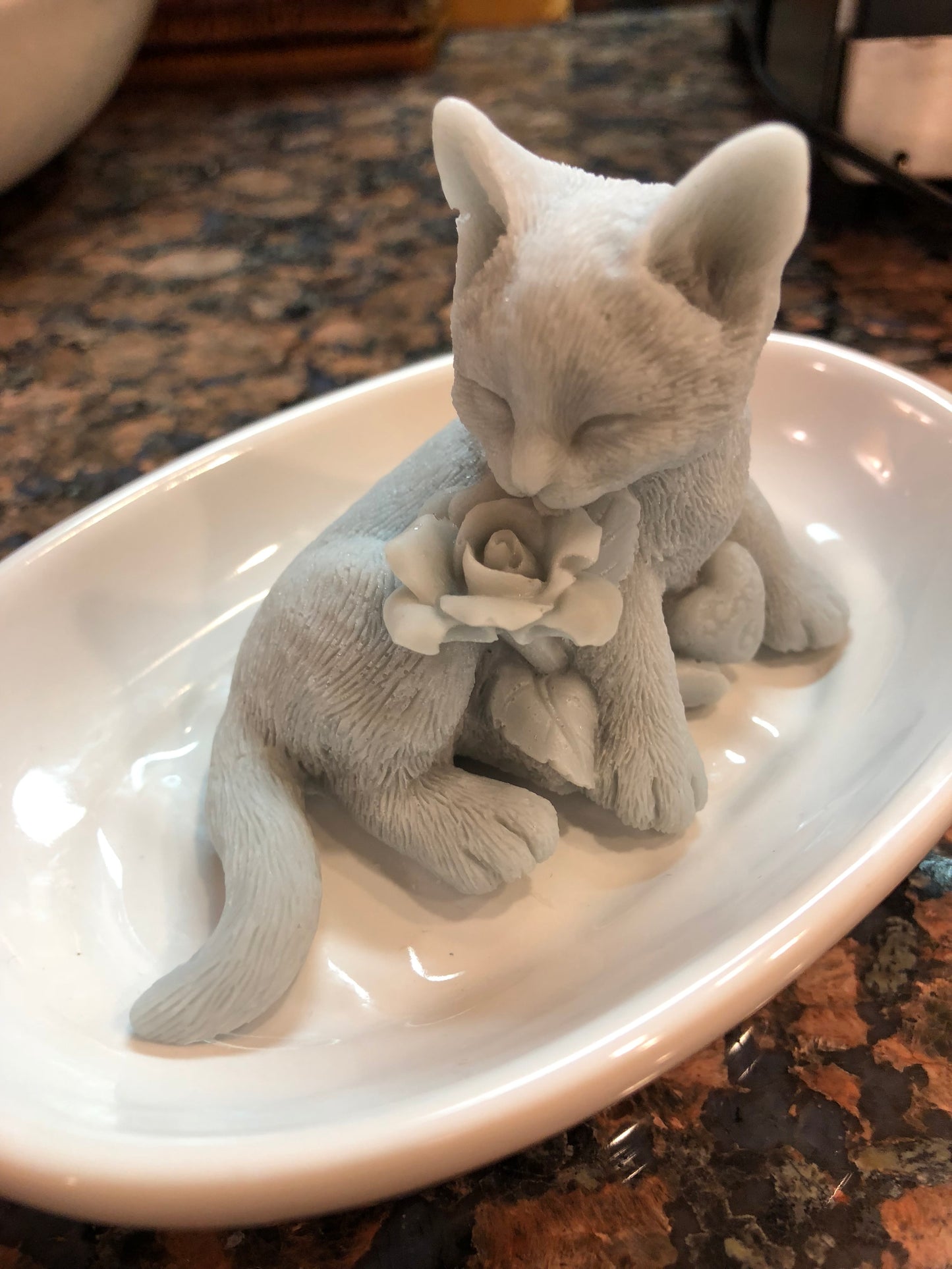 Kitty With A Rose Soap