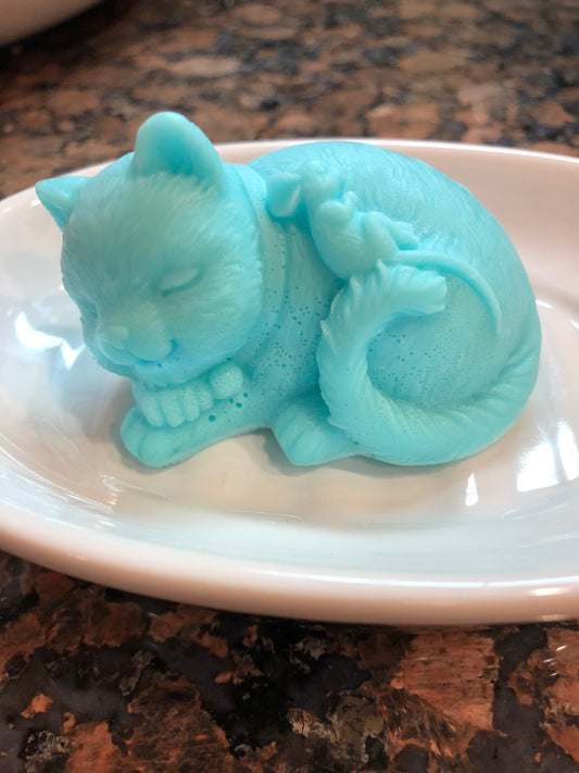 Kitty Napping With A Mouse Friend Soap