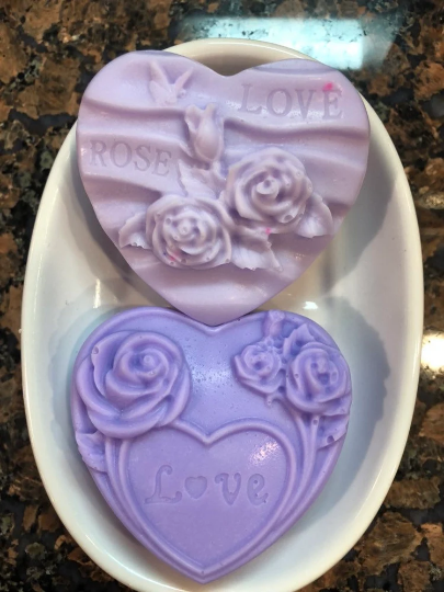 Rose Heart Soap Duo #1