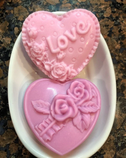 Rose Heart Soap Duo #2