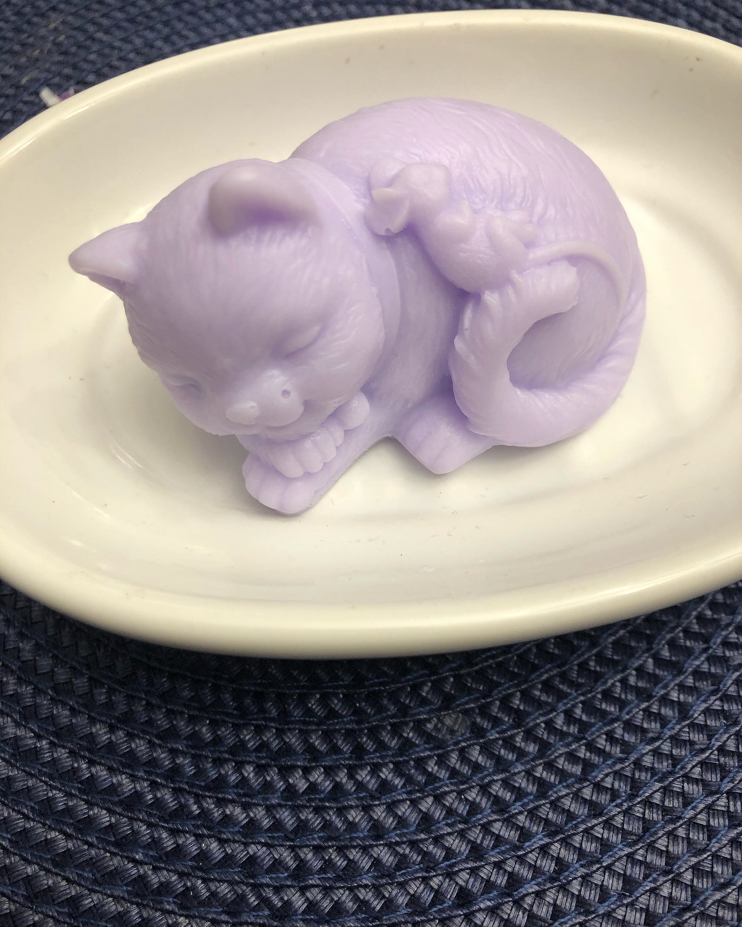 Kitty Napping With A Mouse Friend Soap