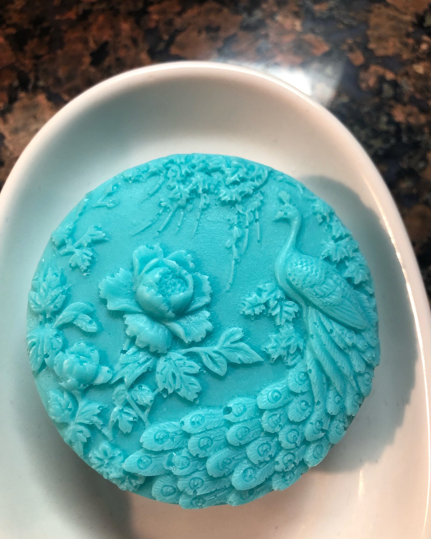 Round Peacock Soap