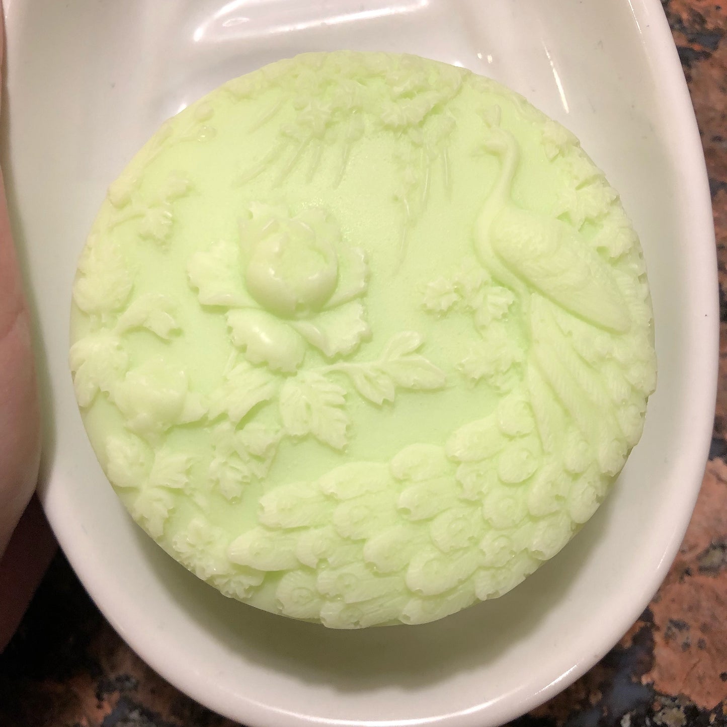 Round Peacock Soap