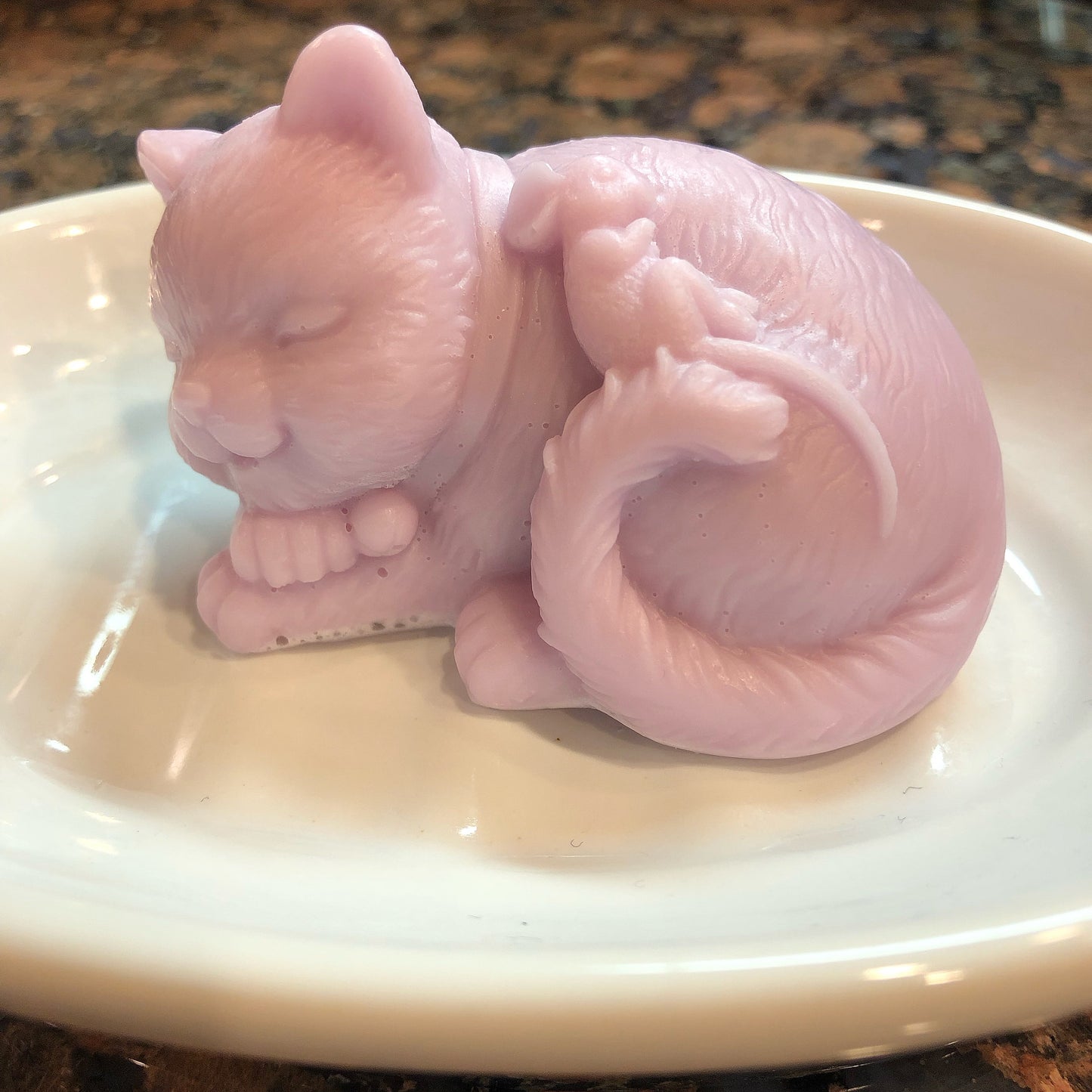 Kitty Napping With A Mouse Friend Soap