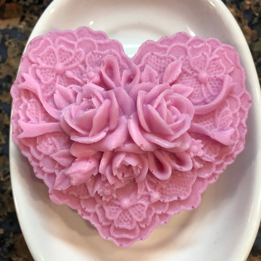 Rose Bouquet Heart Soap