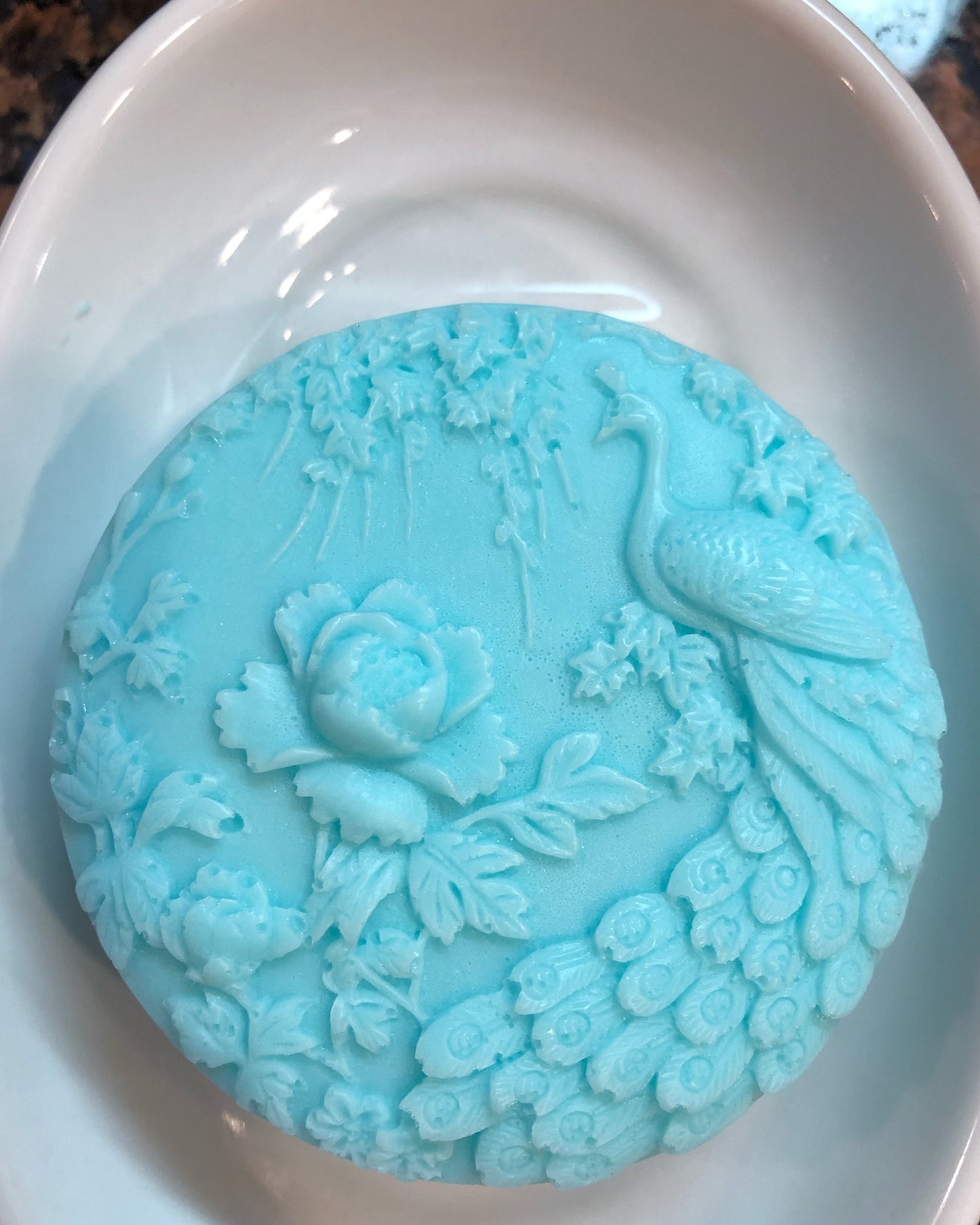 Round Peacock Soap