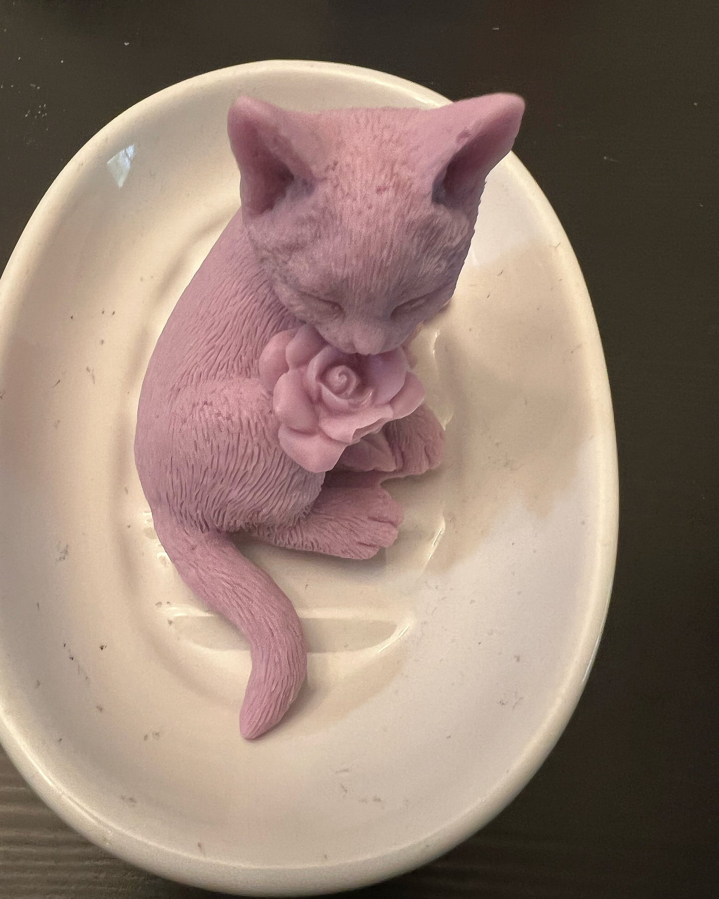 Kitty With A Rose Soap